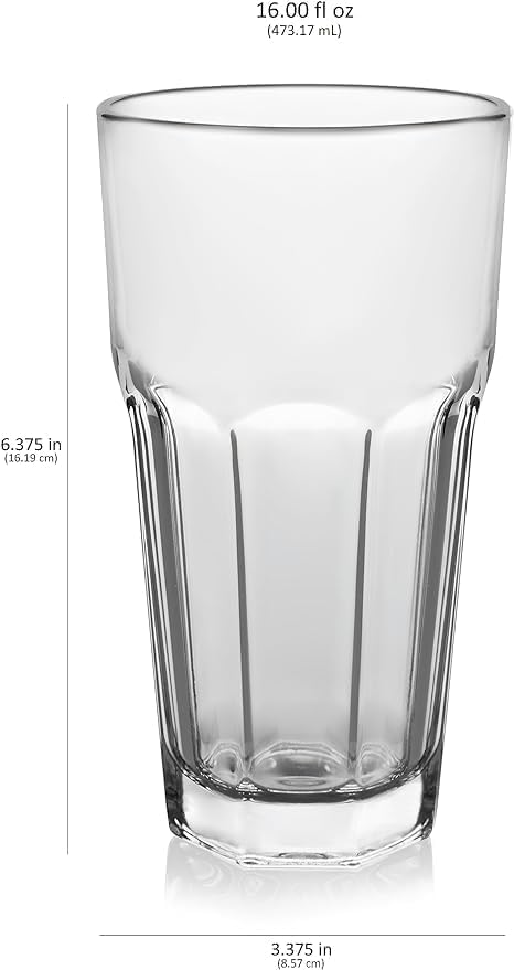 Aspen Brands Tumbler Glasses, 16-ounce - Set of 12
