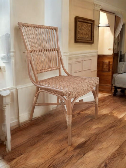 Aspen Brands Laguna Bistro Chair - Designed to be Stackable and Made for Both Indoor and Outdoor use. 300 lbs max Limit. Rattan Frame. Storage Outside. 1 Chair Included