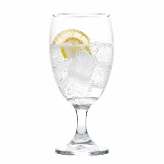 Cristar Lexington Glass Water Goblets Set Of 4, 16.5oz Dishwasher Safe Drinking Goblets For Iced Tea, Sangria, Lead-Free Stemmed Water Glasses, Made in Colombia.