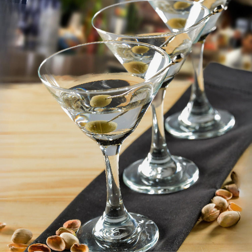 Aspen Brands Crist Martini Glasses, Set of 12, 9oz, Coupe, Tempered Rims, Dishwasher-safe