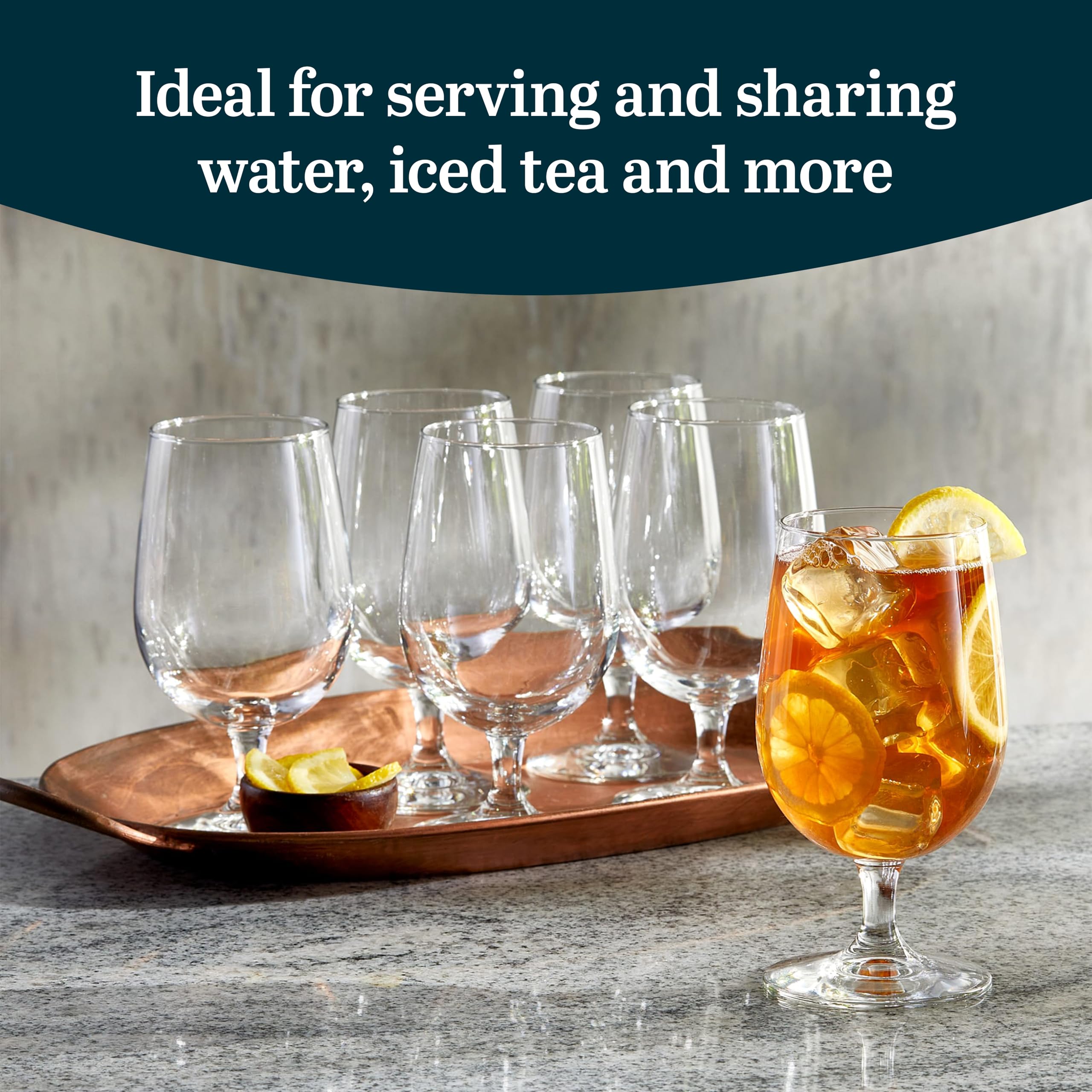 Libbey Classic, Blue Ribbon, Premiere, Entertaining, Vina, Classic Smoke