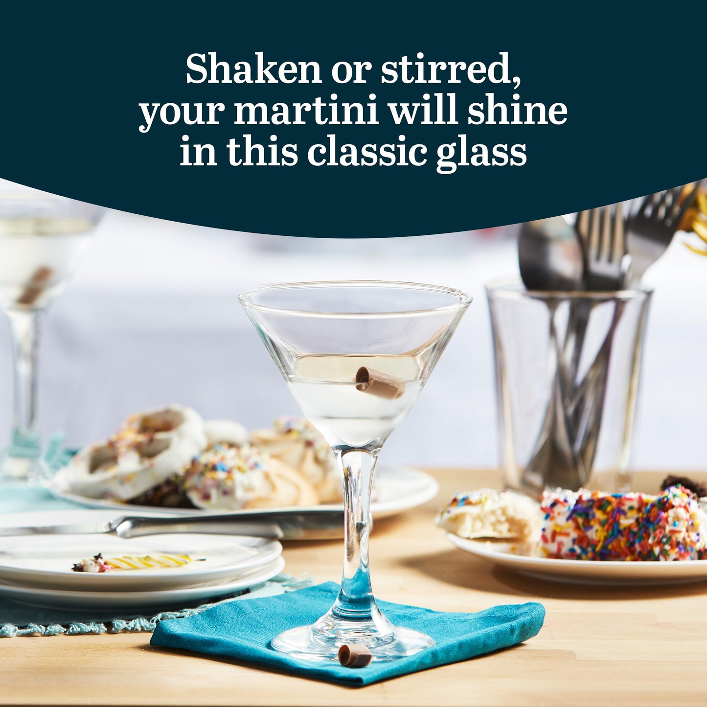 Libbey 7512 Martini Party Glasses 8oz.  Set of 12