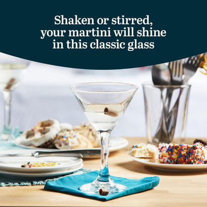 Libbey 7512 Martini Party Glasses 8oz.  Set of 12