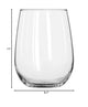 Libbey Glassware 221 Stemless White Wine Glass, 17 oz. (Pack of 12)