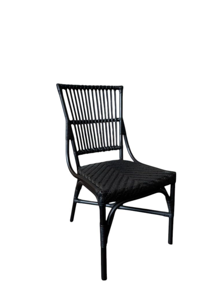 Aspen Brands Laguna Bistro Chair - Designed to be Stackable and Made for Both Indoor and Outdoor use. 300 lbs max Limit. Rattan Frame. Storage Outside. 1 Chair Included