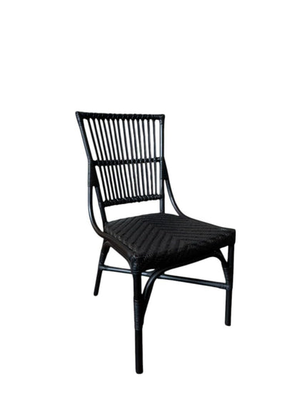 Aspen Brands Laguna Bistro Chair - Designed to be Stackable and Made for Both Indoor and Outdoor use. 300 lbs max Limit. Rattan Frame. Storage Outside. 1 Chair Included