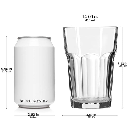 Libbey 15244 Gibraltar DuraTuff Drinking Glass Drinking Cup Set, - Set of 12