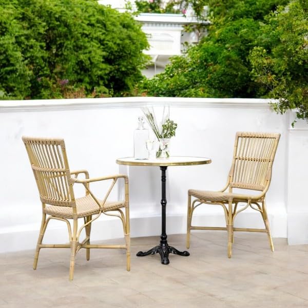 Aspen Brands Laguna Bistro Chair - Designed to be Stackable and Made for Both Indoor and Outdoor use. 300 lbs max Limit. Rattan Frame. Storage Outside. 1 Chair Included