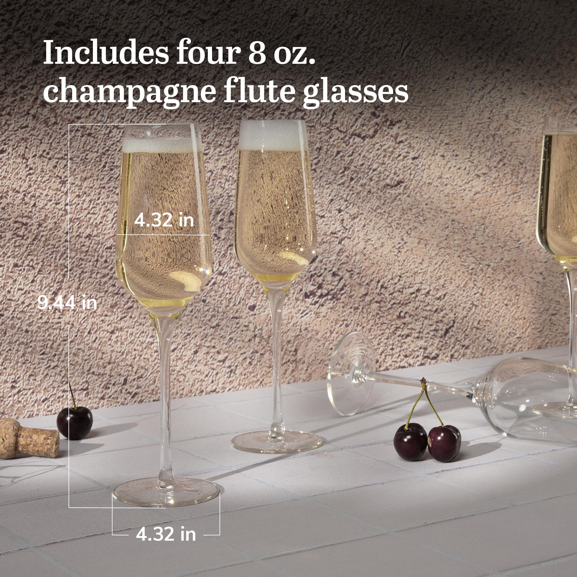 Libbey 9138 Renaissance 8 Ounce Flute Glass - 12 / CS