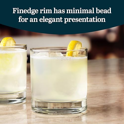Libbey Heavy Base Rocks Glasses Set, Simple Glassware Drinking Glasses Set Dishwasher Safe Glasses for Cocktail Parties And More