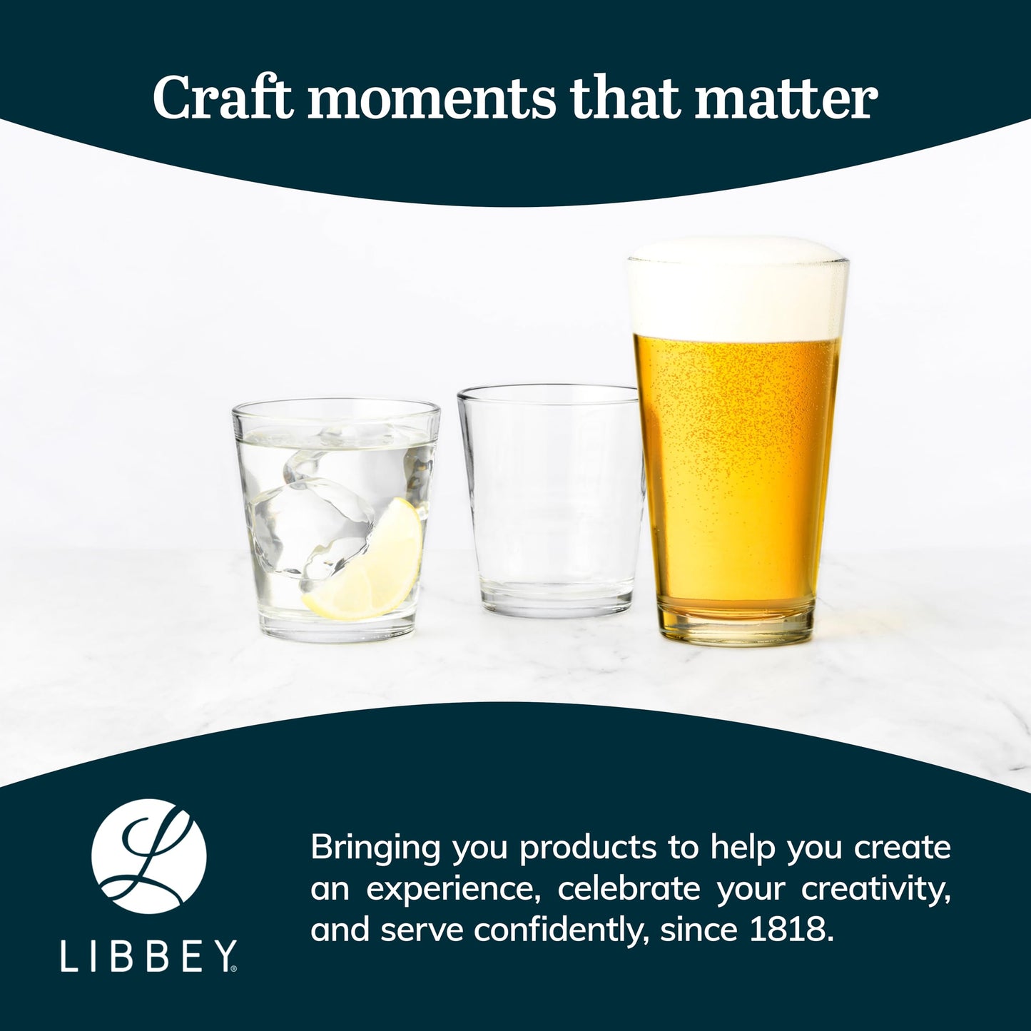 Libbey Pint Glass with DuraTuff Rim (1639HT), 16oz