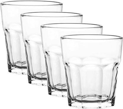 Aspen Brands Double Rock Drinking Glasses Set of 12, 12oz