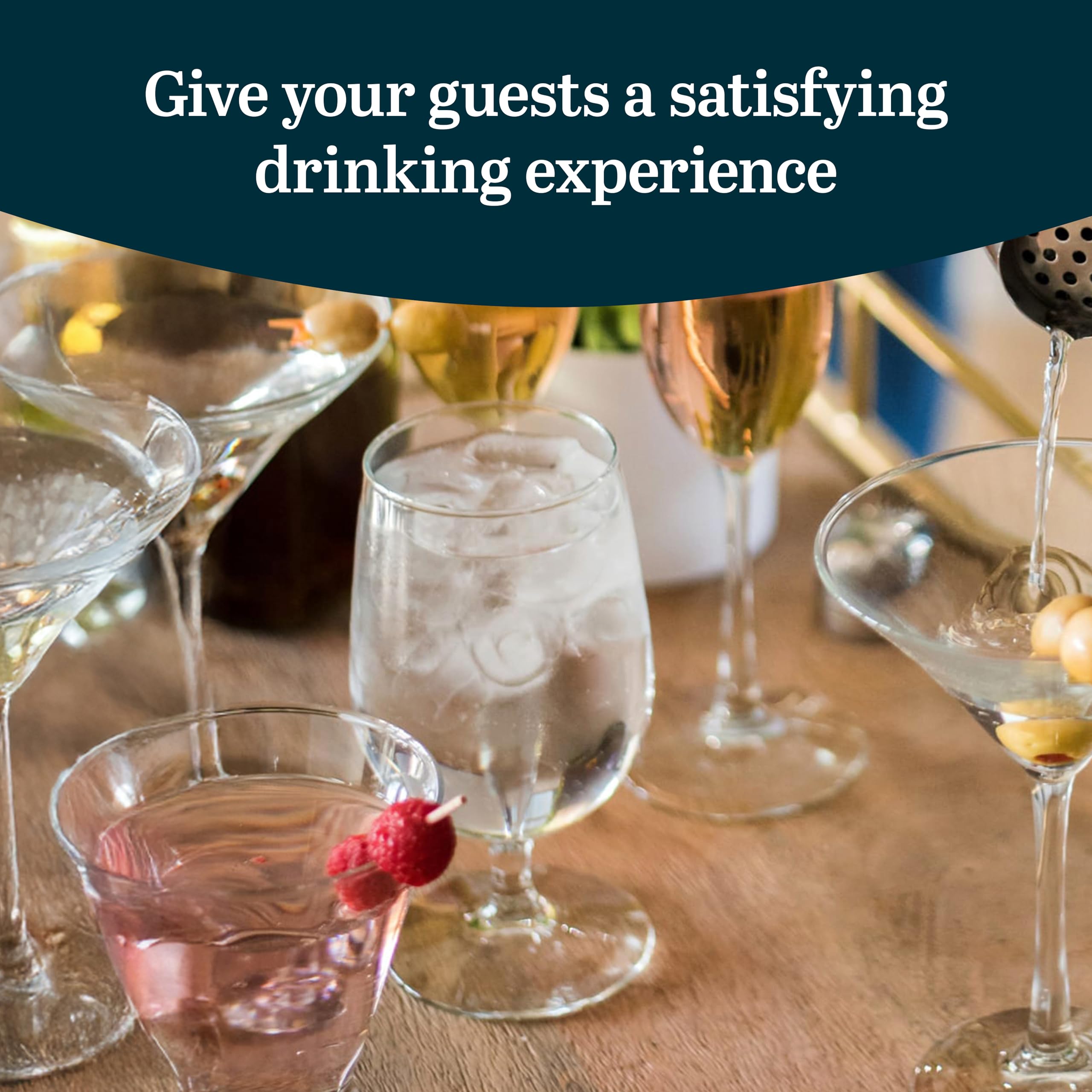 Libbey Classic, Blue Ribbon, Premiere, Entertaining, Vina, Classic Smoke