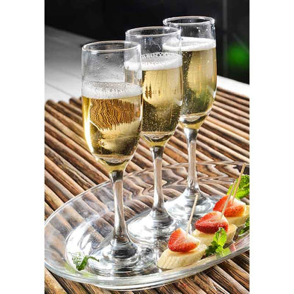 Cristar Premiere Champagne Flutes, 6.5oz Champagne Glasses Set Of 12, Prosecco Glasses, Dishwasher-Safe, Lead-Free Mimosa Glasses, Ideal for Home Bar, Special Occasions, Made in Colombia.
