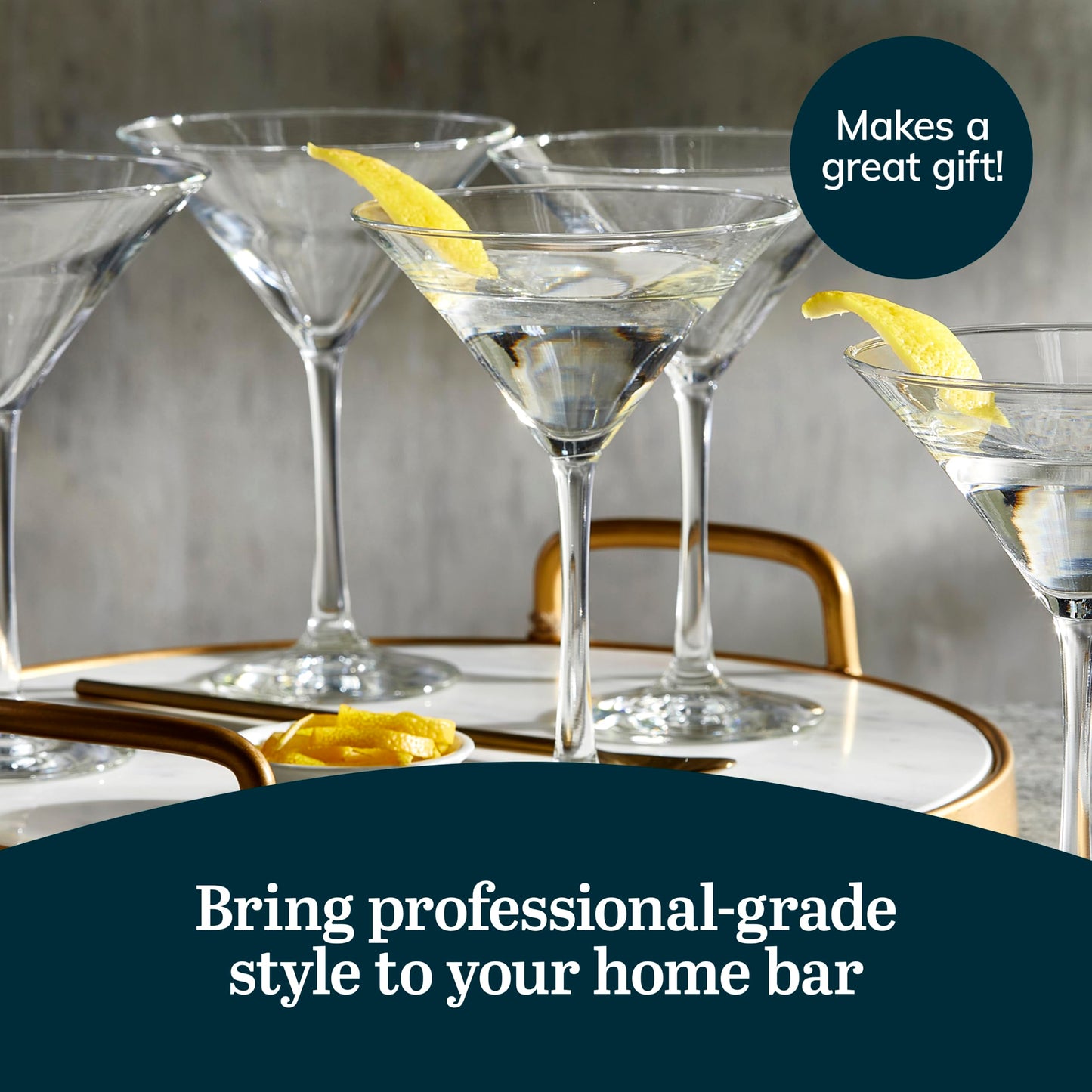 Libbey 7512 Martini Party Glasses 8oz.  Set of 12