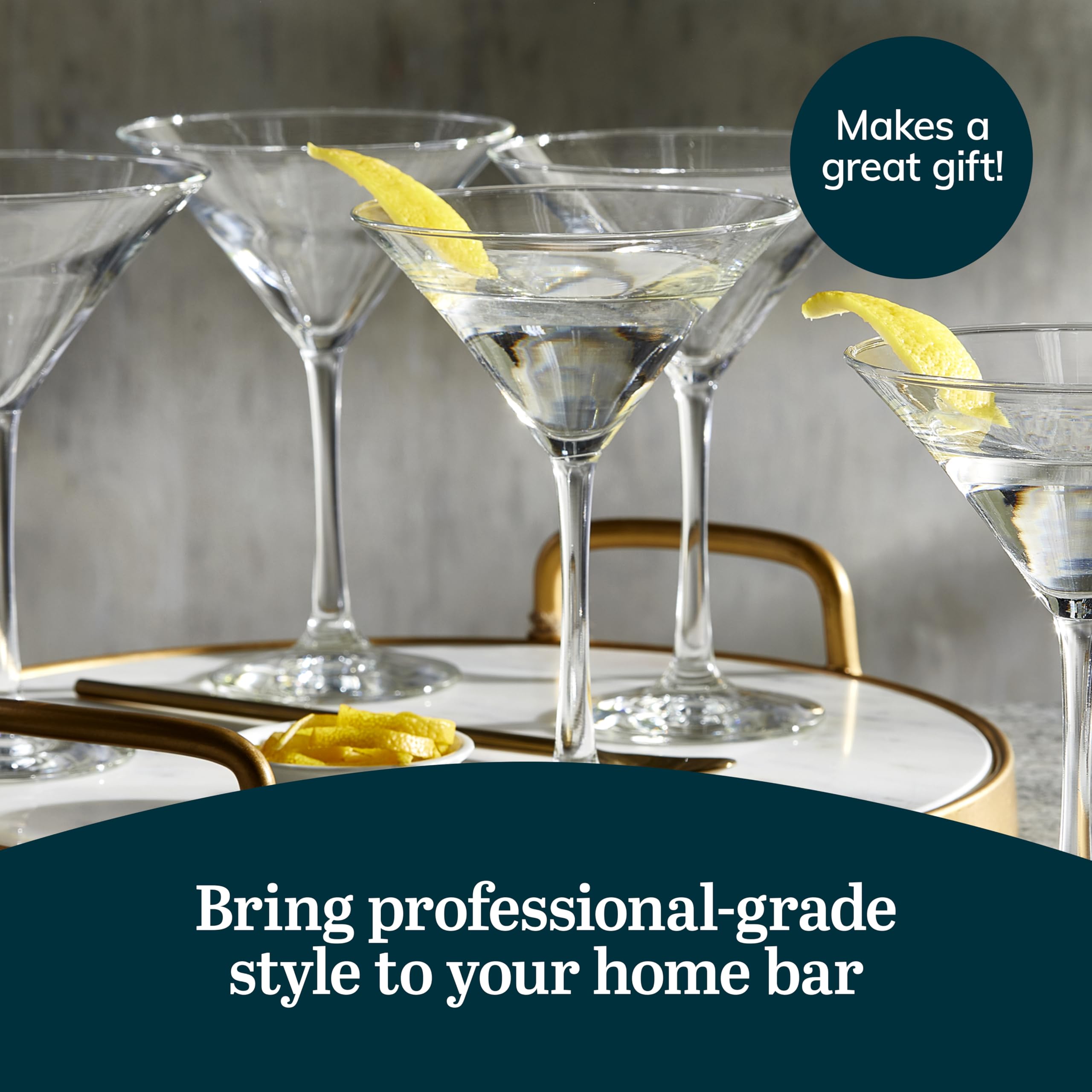 Libbey 7512 Martini Party Glasses 8oz.  Set of 12