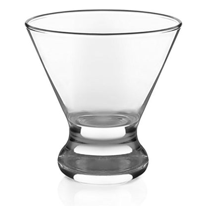 Libbey Cosmopolitan Stemless Martini Glasses Set Of 12, Dishwasher Safe Holiday Martini Glass, Lightweight Cocktail Glass Set for Wedding Party