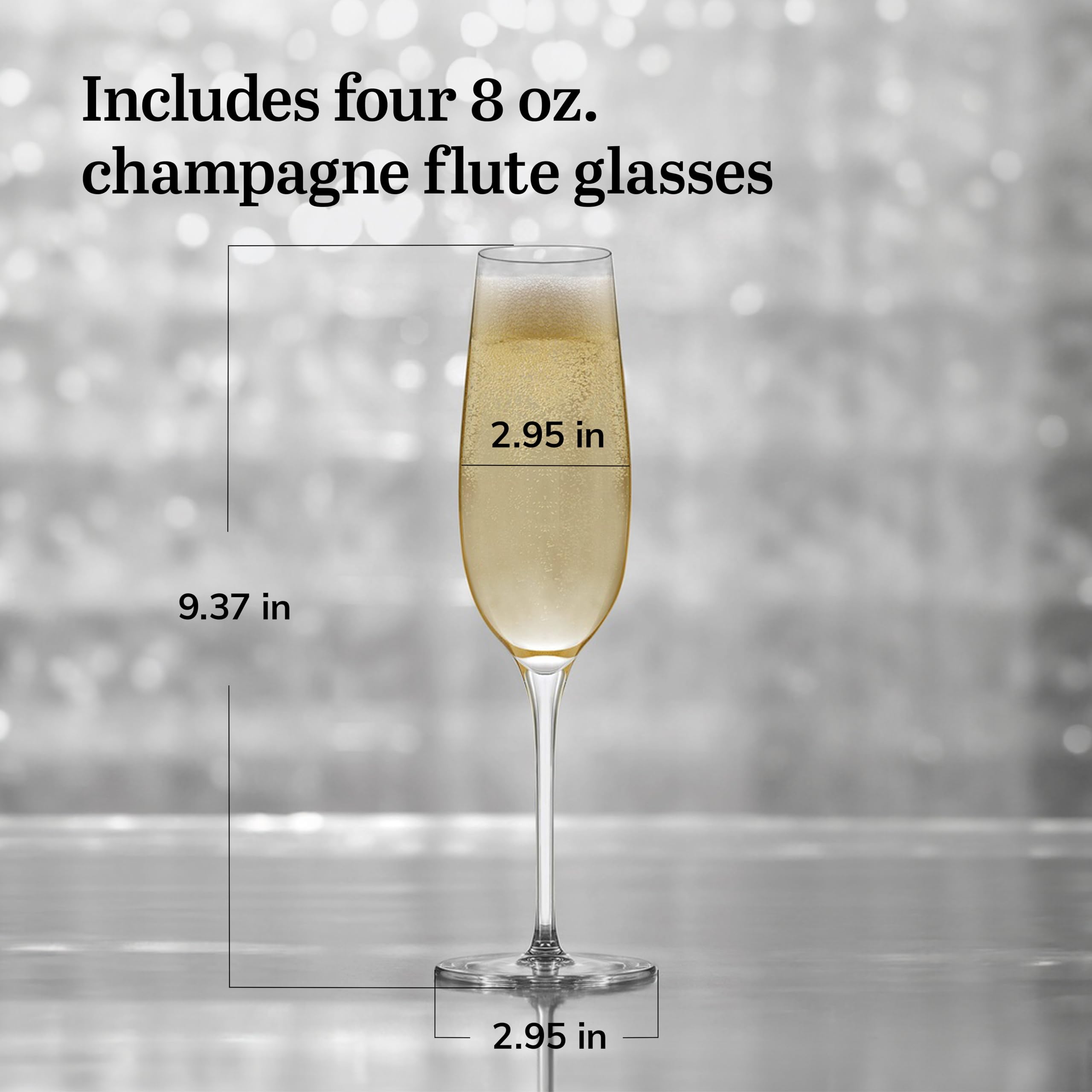 Libbey 9138 Renaissance 8 Ounce Flute Glass - 12 / CS