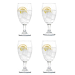 Cristar Lexington Glass Water Goblets Set Of 4, 16.5oz Dishwasher Safe Drinking Goblets For Iced Tea, Sangria, Lead-Free Stemmed Water Glasses, Made in Colombia.