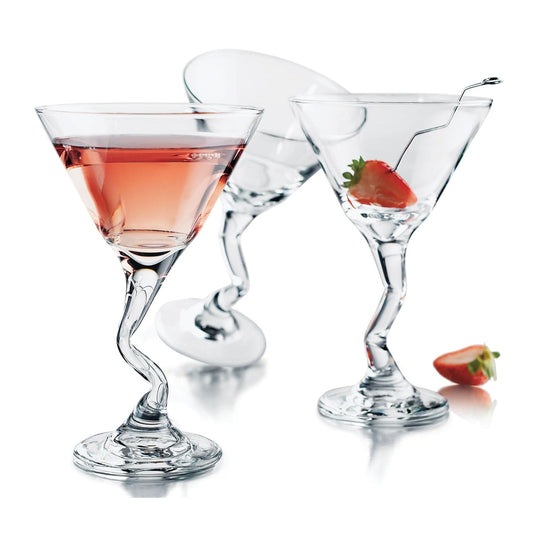 Libbey 37799 9.25-Ounce Clear Stem Martini Glass, Set of 12