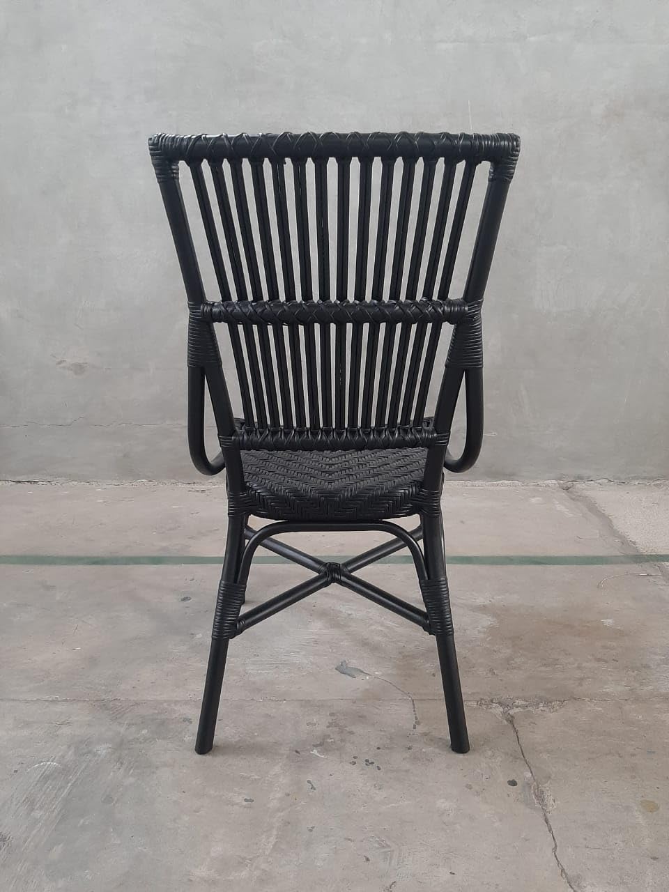 Aspen Brands Laguna Bistro Chair - Designed to be Stackable and Made for Both Indoor and Outdoor use. 300 lbs max Limit. Rattan Frame. Storage Outside. 1 Chair Included