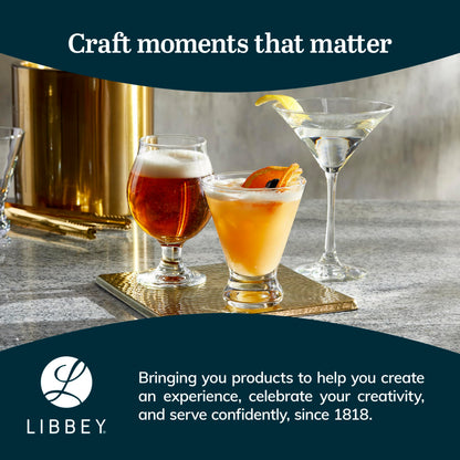 Libbey 7512 Martini Party Glasses 8oz.  Set of 12