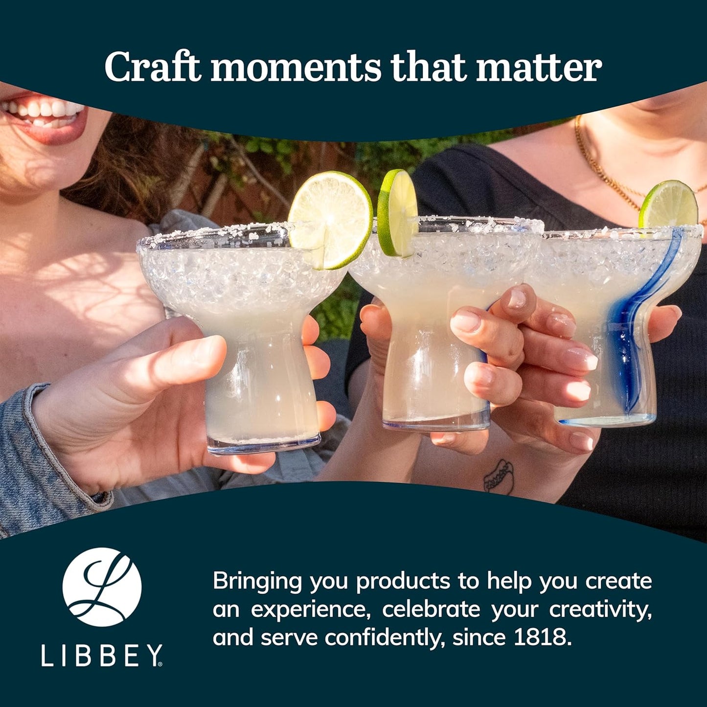 Libbey 2667 Stemless Margarita Glasses Set of 12, 10.25 ounces Classic Lightweight Margarita Cups, Fancy Glassware Set for Celebrations
