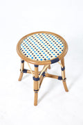 Aspen Brands The Backless Navy, Cream, Lite Blue Cafe Stool is Our Iconic French Cafe Bistro Chair