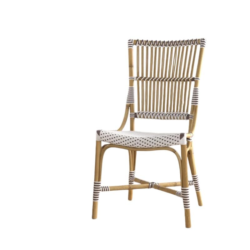 Aspen Brands Laguna Bistro Chair - Designed to be Stackable and Made for Both Indoor and Outdoor use. 300 lbs max Limit. Rattan Frame. Storage Outside. 1 Chair Included