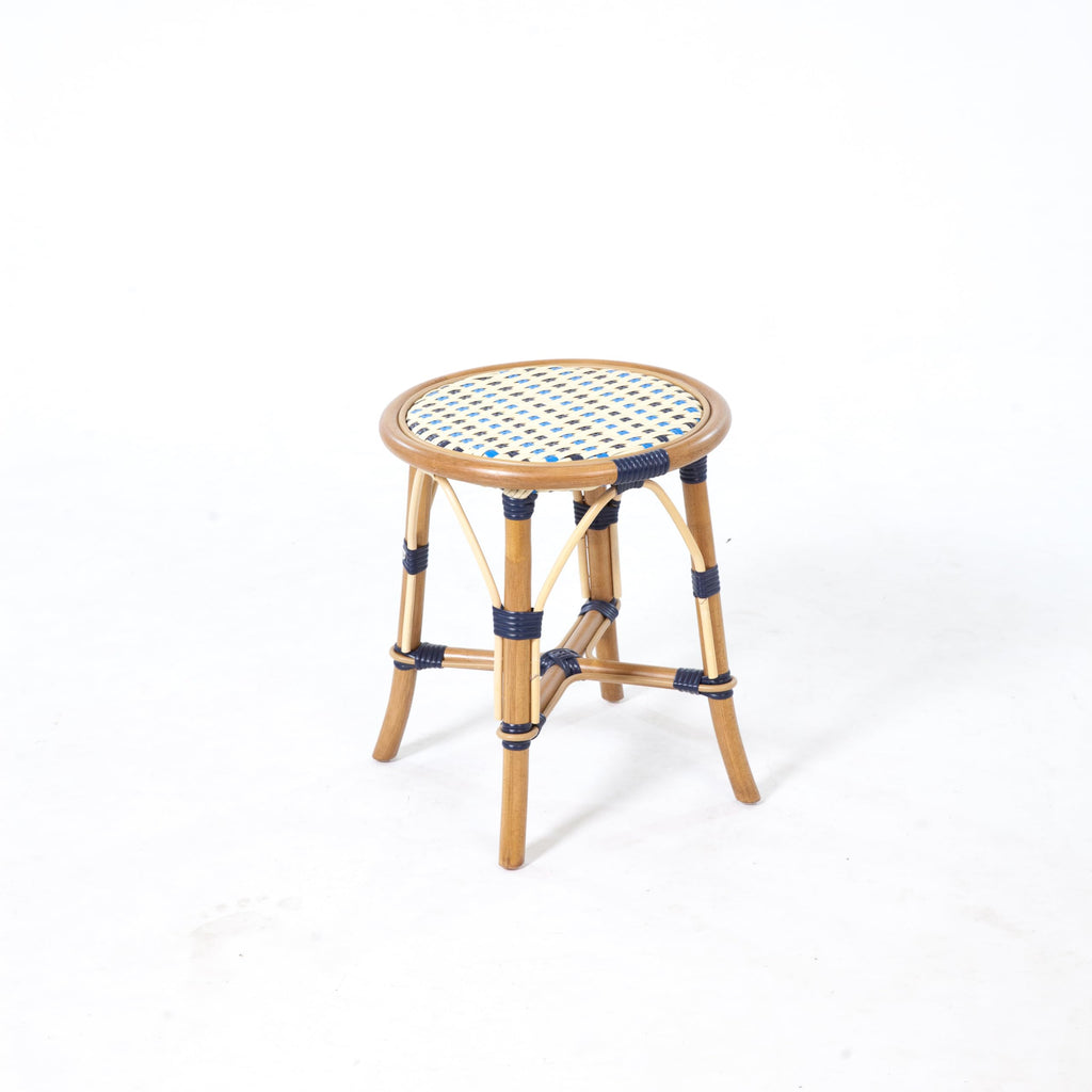Aspen Brands The Backless Navy, Cream, Lite Blue Cafe Stool is Our Iconic French Cafe Bistro Chair