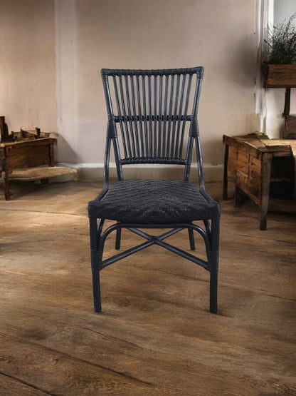 Aspen Brands Laguna Bistro Chair - Designed to be Stackable and Made for Both Indoor and Outdoor use. 300 lbs max Limit. Rattan Frame. Storage Outside. 1 Chair Included