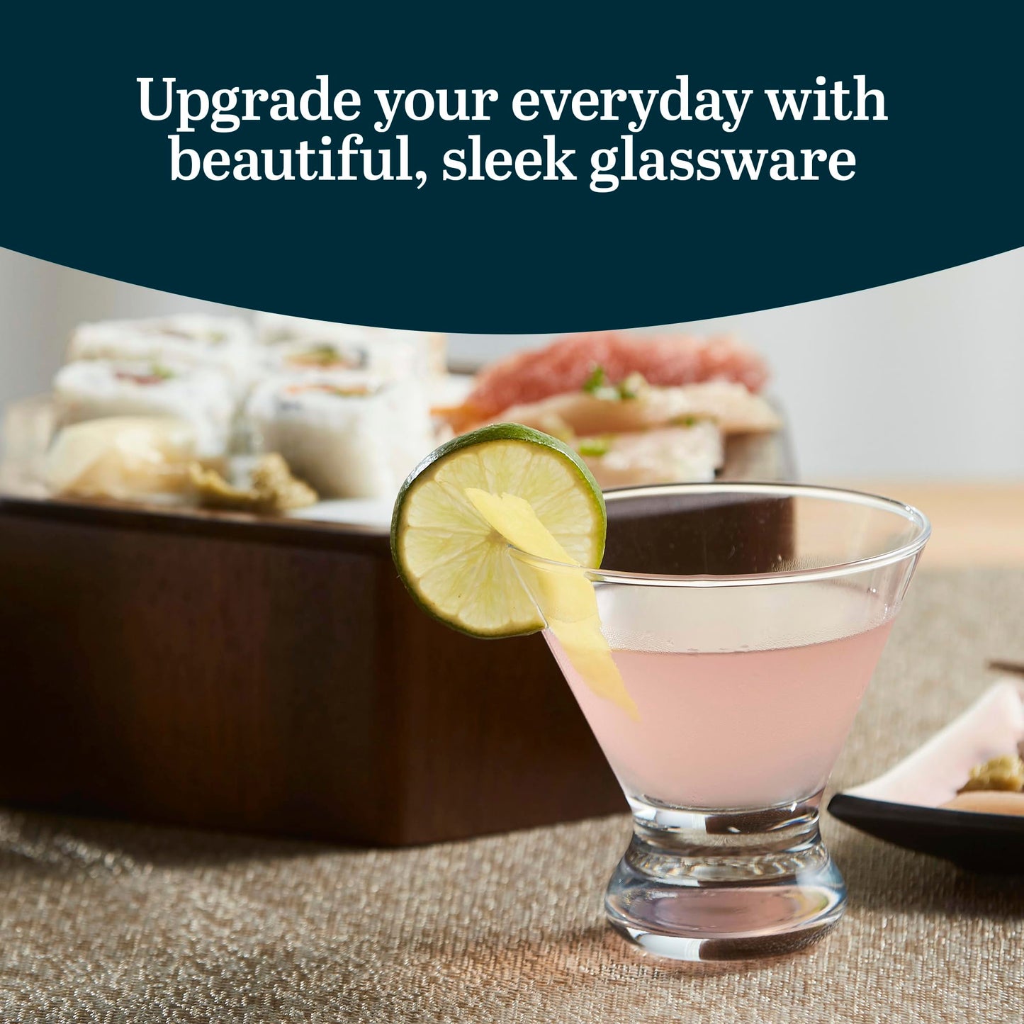 Libbey 7512 Martini Party Glasses 8oz.  Set of 12