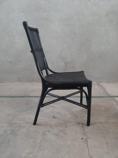 Aspen Brands Laguna Bistro Chair - Designed to be Stackable and Made for Both Indoor and Outdoor use. 300 lbs max Limit. Rattan Frame. Storage Outside. 1 Chair Included