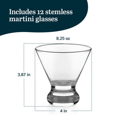 Libbey 7512 Martini Party Glasses 8oz.  Set of 12
