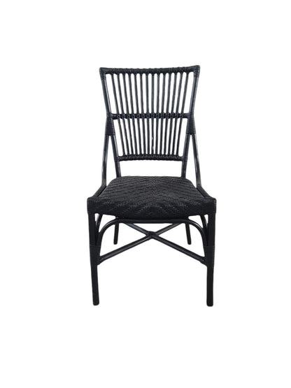 Aspen Brands Laguna Bistro Chair - Designed to be Stackable and Made for Both Indoor and Outdoor use. 300 lbs max Limit. Rattan Frame. Storage Outside. 1 Chair Included