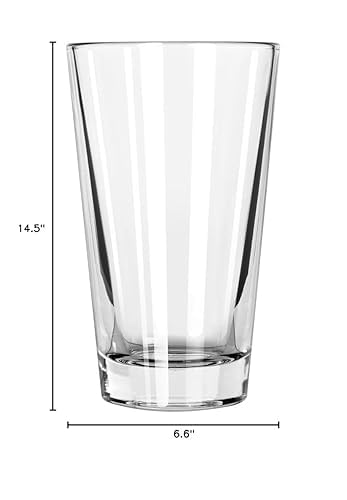 Aspen Brands Glassware 14oz Highball and Mixing Glasses - Heat Treated Glass, 14 oz. (Pack of 24)