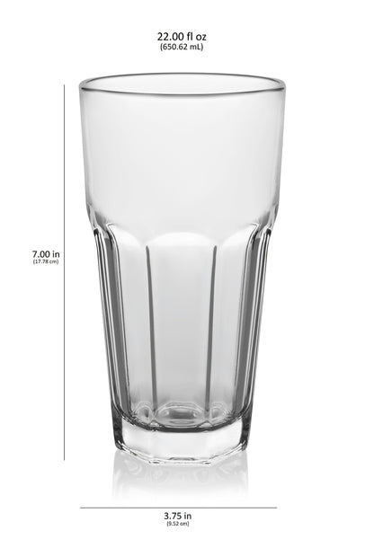 Libbey 15244 Gibraltar DuraTuff Drinking Glass Drinking Cup Set, - Set of 12