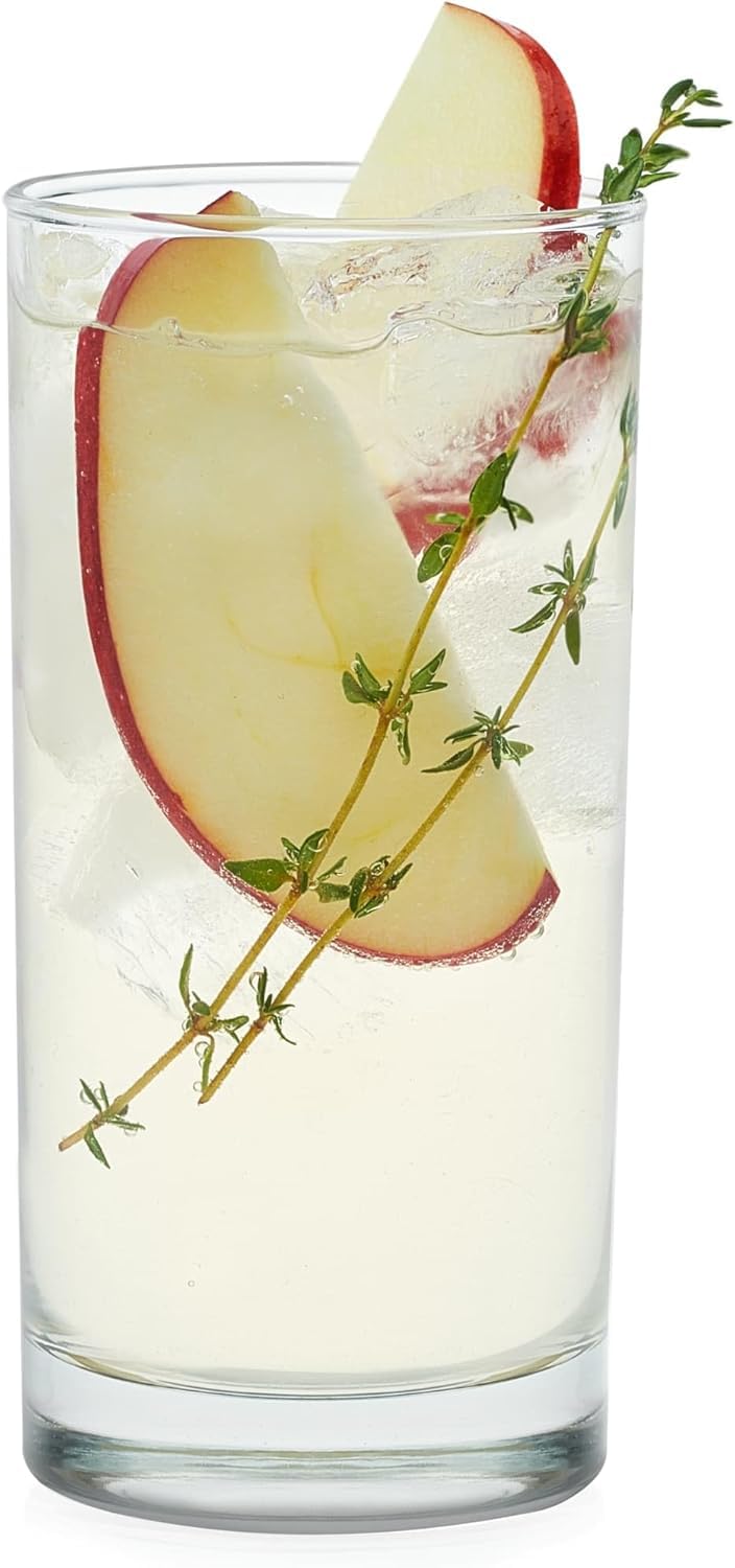 Aspen Brands Manhattan Drinking Glasses, 15.5 Oz, Set of 12, Heavy Base, Clear