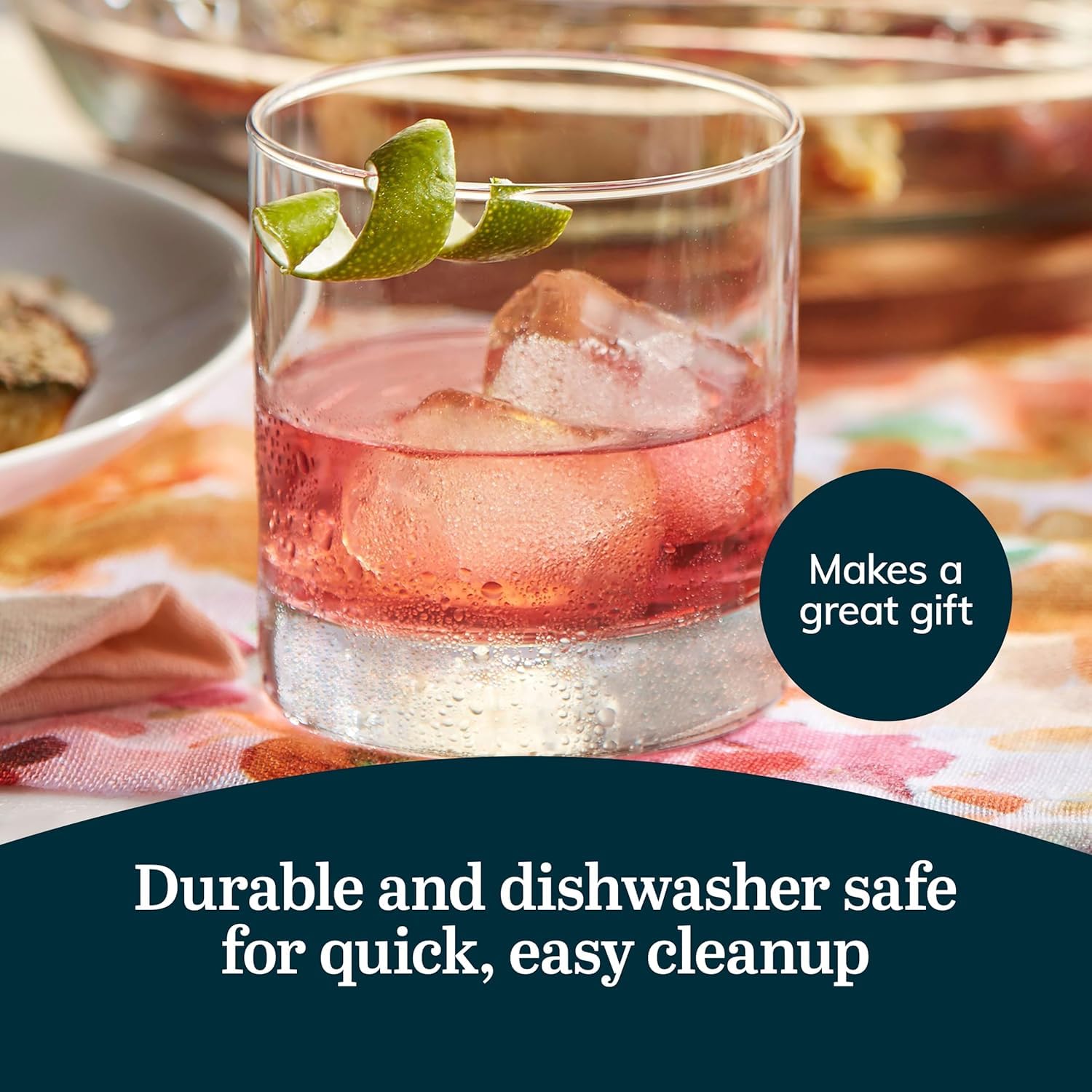 Aspen Brands Manhattan Heavy Base Rocks Glasses Set of 12, Rocks Glass Cups with Simple Lines, Elegant Old Fashioned Glass Set for Whiskey, Cocktails and More