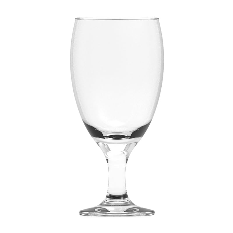 Cristar Lexington Glass Water Goblets Set Of 4, 16.5oz Dishwasher Safe Drinking Goblets For Iced Tea, Sangria, Lead-Free Stemmed Water Glasses, Made in Colombia.