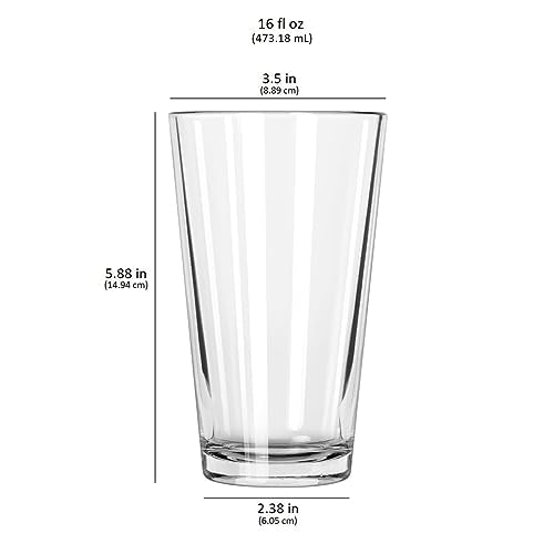 Libbey Craft Brews Beer Glasses Set of 6, Versatile, Premium Beer Glass Set, Craft Beer Glasses for Pilsner, Stout, Lager, IPA & More