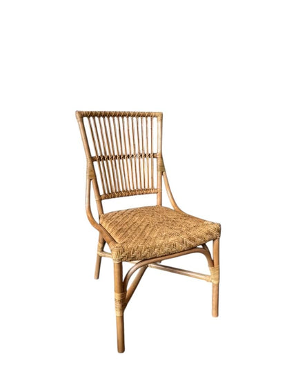Aspen Brands Laguna Bistro Chair - Designed to be Stackable and Made for Both Indoor and Outdoor use. 300 lbs max Limit. Rattan Frame. Storage Outside. 1 Chair Included