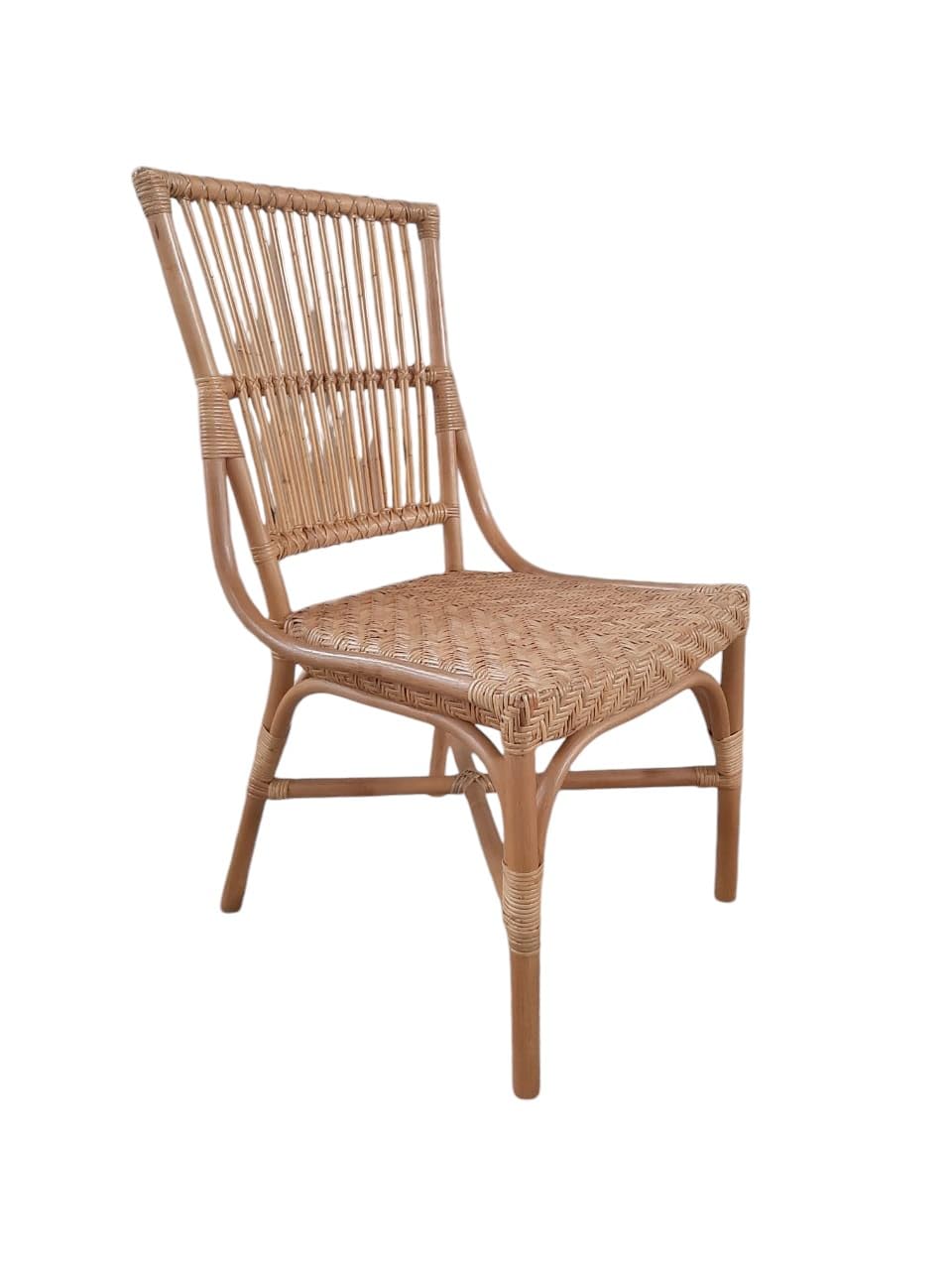 Aspen Brands Laguna Bistro Chair - Designed to be Stackable and Made for Both Indoor and Outdoor use. 300 lbs max Limit. Rattan Frame. Storage Outside. 1 Chair Included