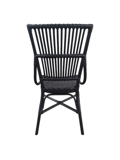 Aspen Brands Laguna Bistro Chair - Designed to be Stackable and Made for Both Indoor and Outdoor use. 300 lbs max Limit. Rattan Frame. Storage Outside. 1 Chair Included