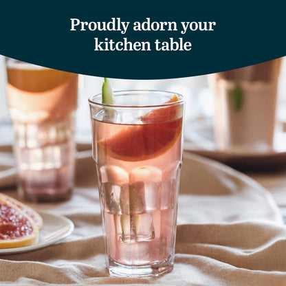 Libbey 15244 Gibraltar DuraTuff Drinking Glass Drinking Cup Set, - Set of 12