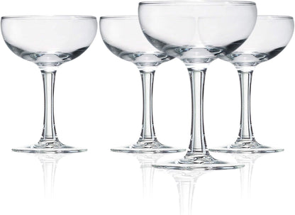 Aspen Brands Coupe Glasses Set of 6-5oz / 150 ml Premium Champagne Coupe Glass, Pure Clear Cocktail Glasses for Champagne, Espresso, Manhattan