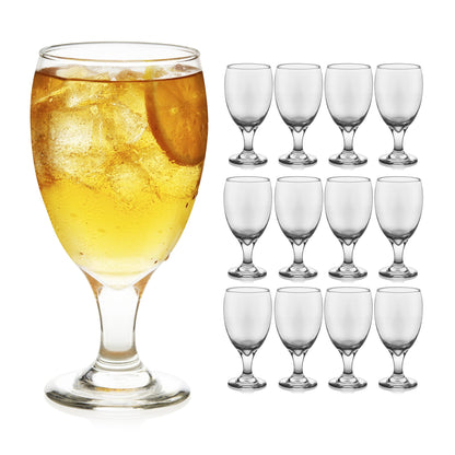 Libbey 7513 Vina Goblet Glasses, 16-ounce, Set of 12