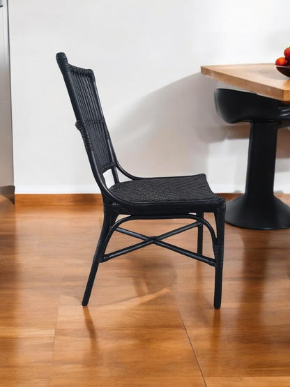 Aspen Brands Laguna Bistro Chair - Designed to be Stackable and Made for Both Indoor and Outdoor use. 300 lbs max Limit. Rattan Frame. Storage Outside. 1 Chair Included