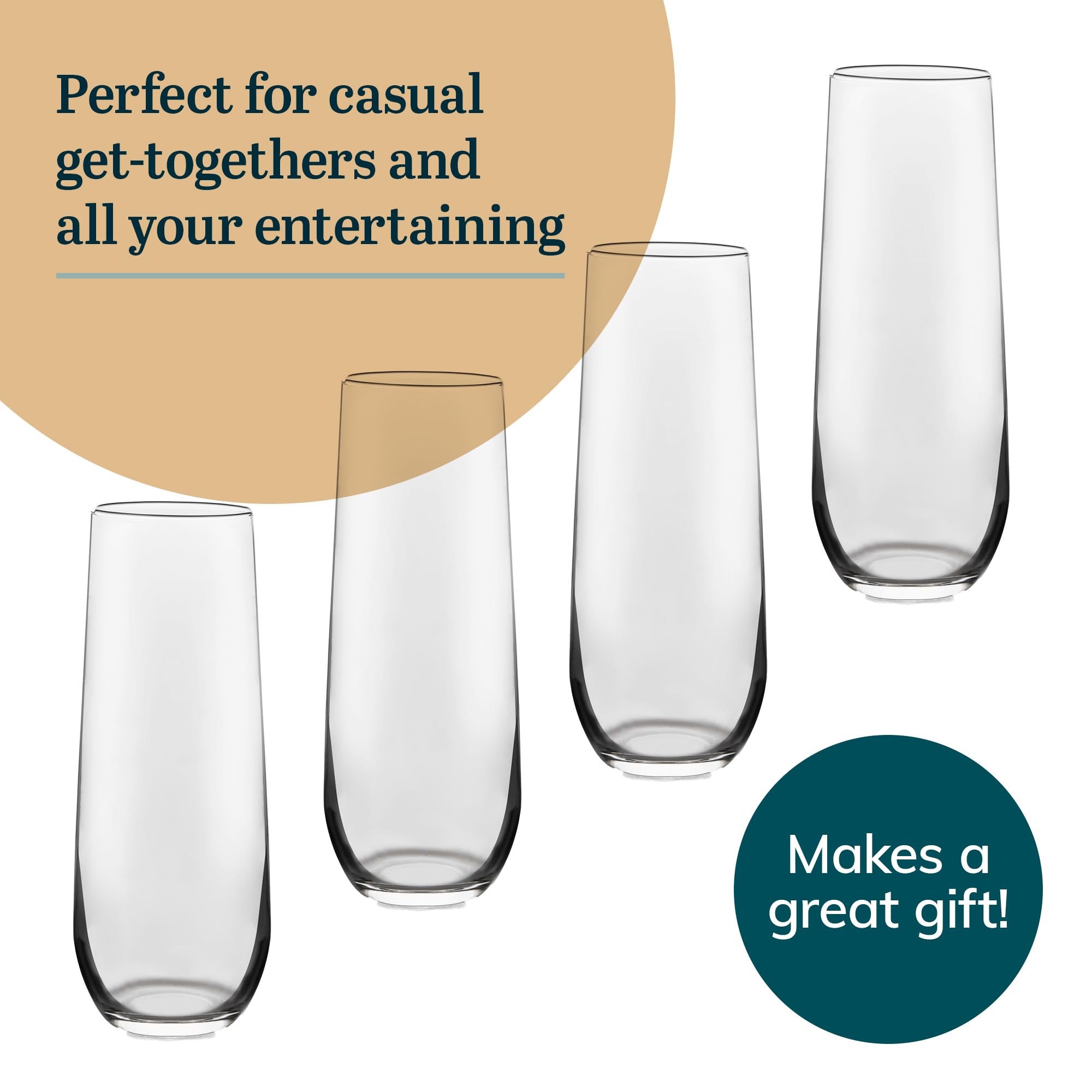 Libbey 9138 Renaissance 8 Ounce Flute Glass - 12 / CS