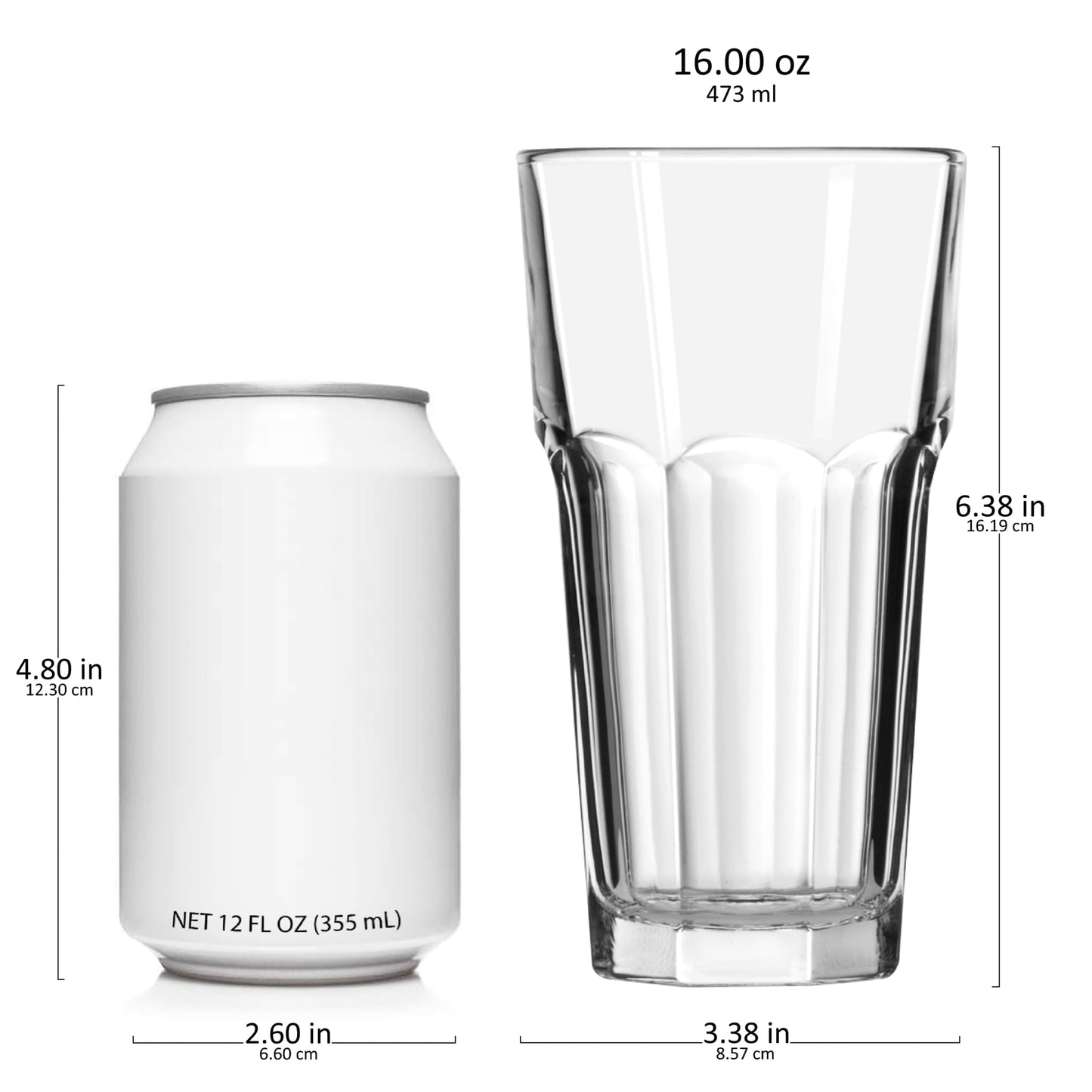 Libbey 15244 Gibraltar DuraTuff Drinking Glass Drinking Cup Set, - Set of 12